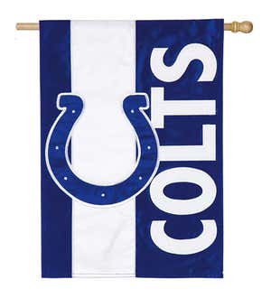 Double-Sided Embellished NFL Team Pride Applique House Flag - Indianapolis Colts
