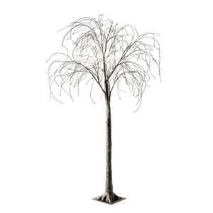 6' Black Weeping Willow Tree with Purple LED Lights