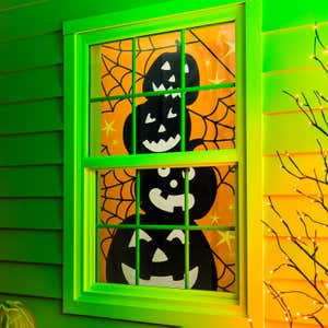 Halloween Jack-O'-Lantern Window Shade