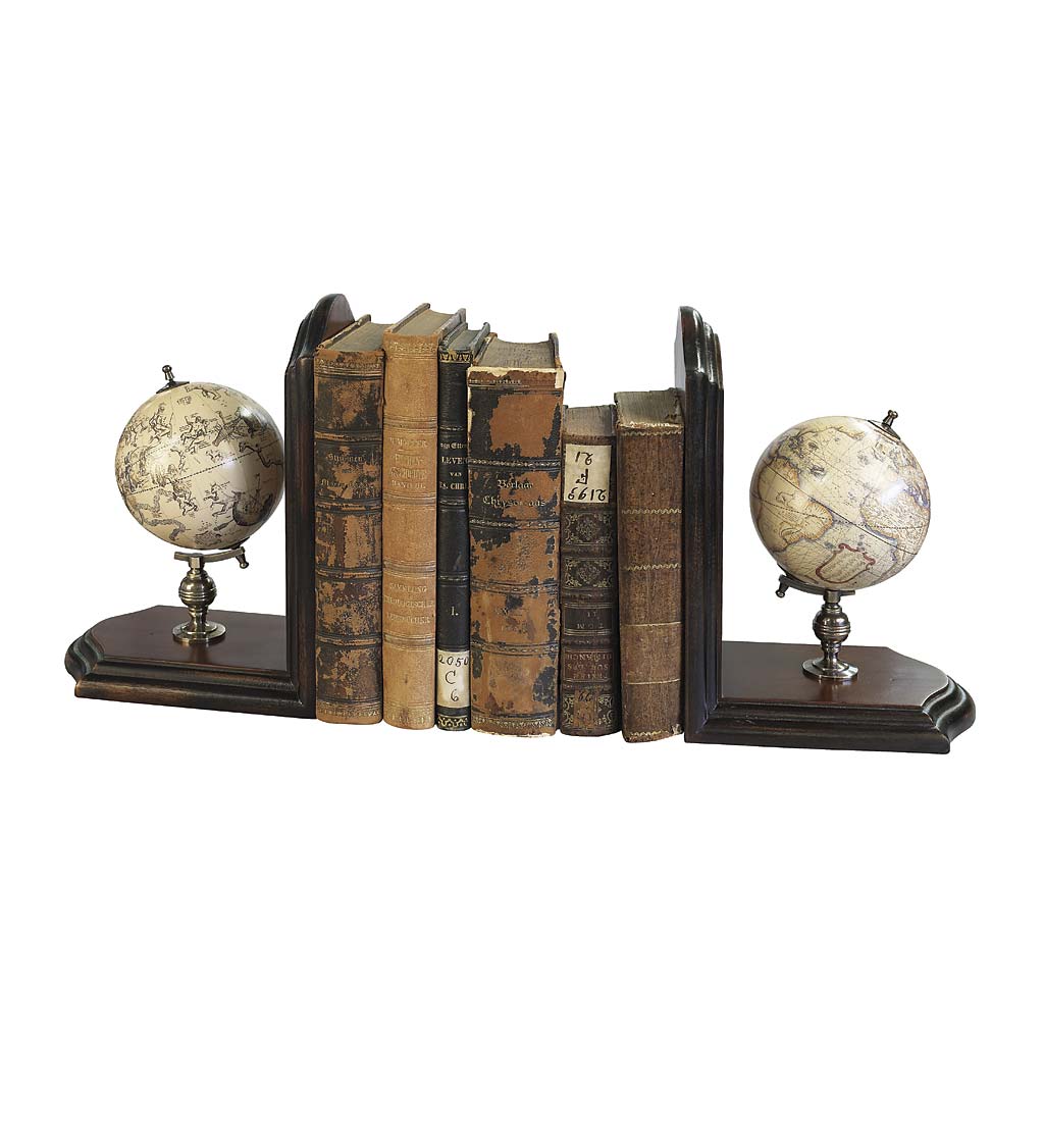 16th Century Reproduction Globe Bookends, Set of 2 | Wind and Weather