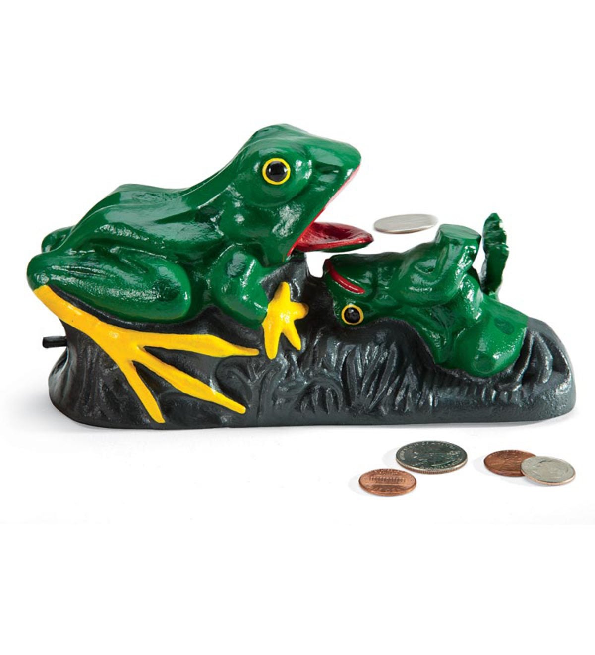 Cast Iron Mechanical Frog Coin Bank | Wind and Weather