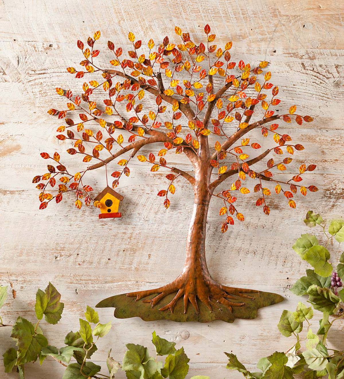 Autumn Tree Metal Wall Art