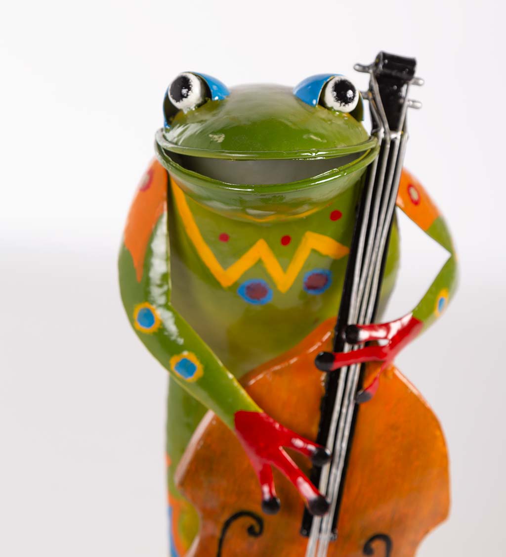 Colorful Metal Frog Musician Quartet, Set of 4 | Wind and Weather