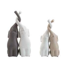 Elephants with Intertwined Trunks Salt & Pepper Shakers