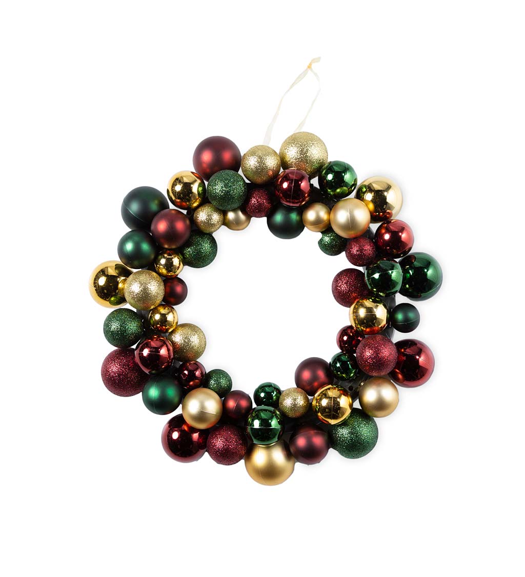 Festive Shatterproof Ornament Wreath | Wind and Weather