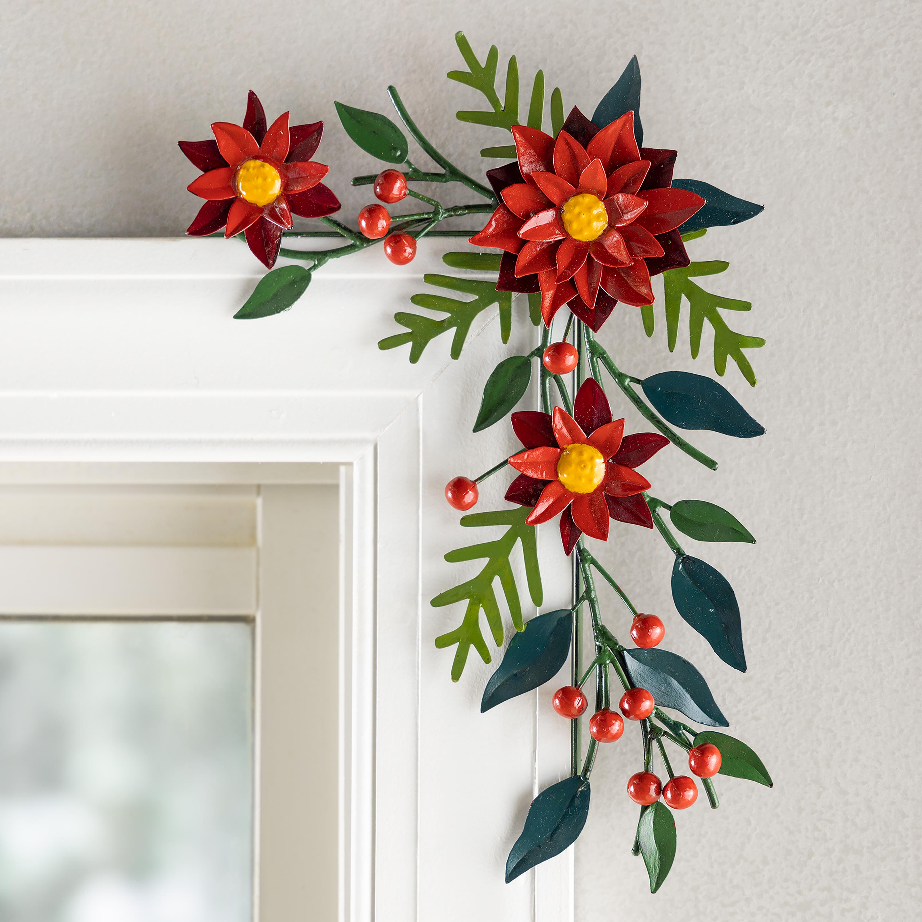 Poinsettia Holiday Corner for Easy Decorating - Right