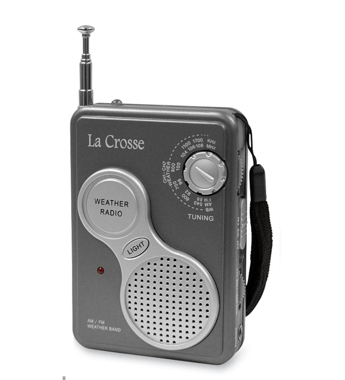 La Crosse Technology®'s Portable NOAA Weather Radio with AM/FM and LED Emergency Flashlight