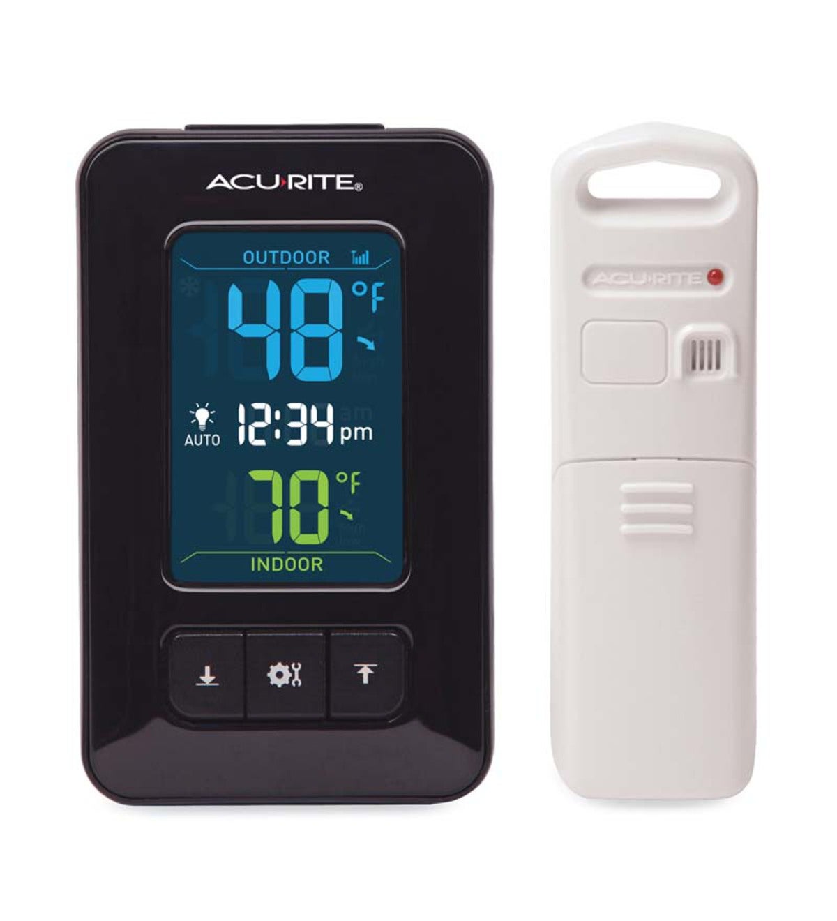 Acurite Solar Powered Digital Window Thermometer with Clock