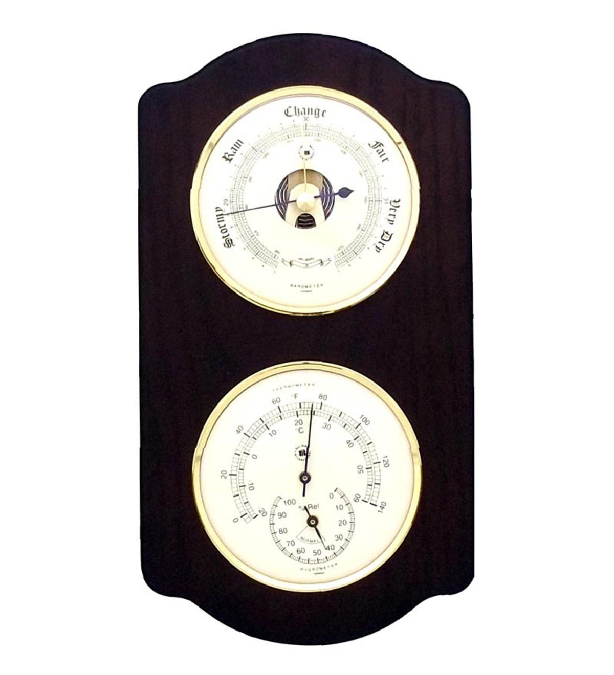  4 Pcs Boat Barometer Clock Thermometer Hygrometer Weather  Station Set Wall Mounting Type Brass for Case for Shell Lightw Hygrometer  with Probe App : Patio, Lawn & Garden
