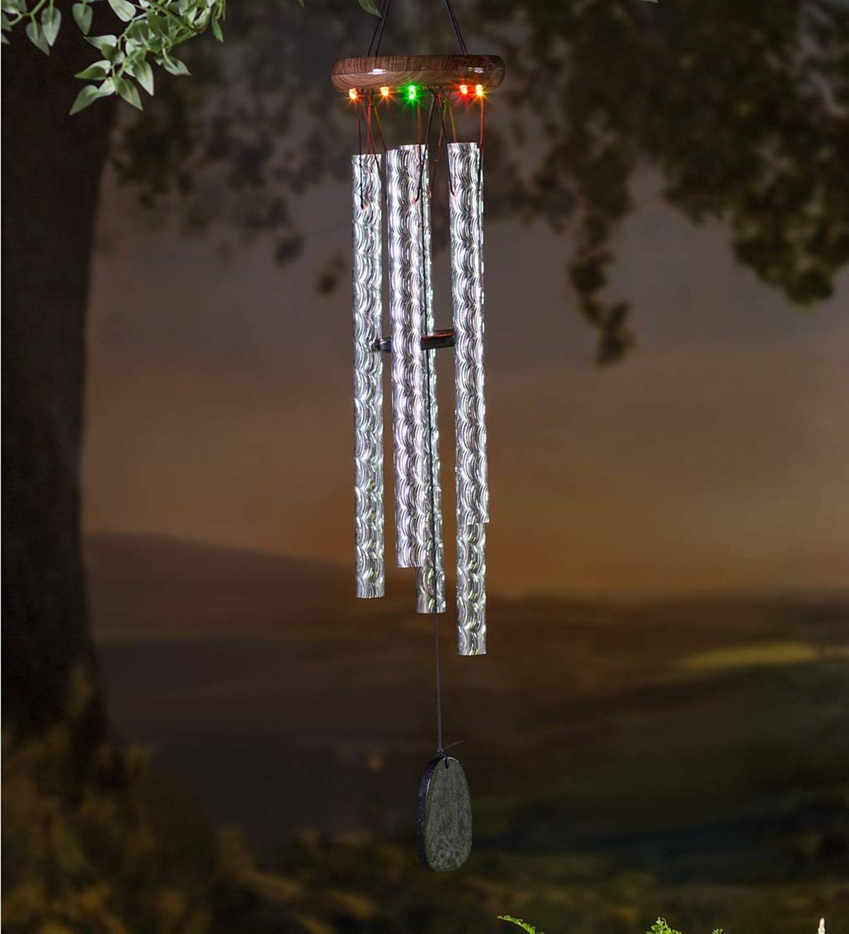 Solar Etched Metal Wind Chime