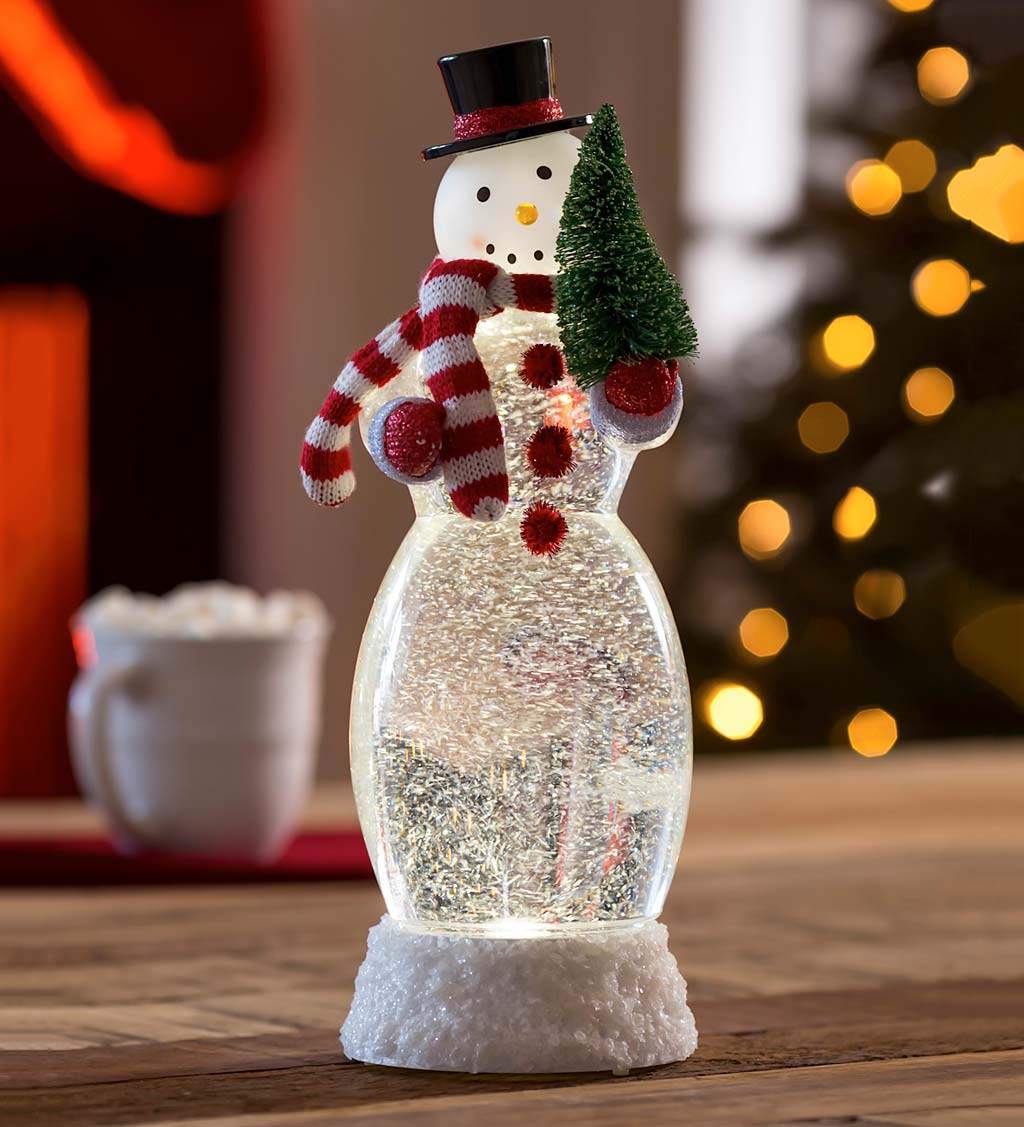 LED Snowman Snow Globe | Wind and Weather