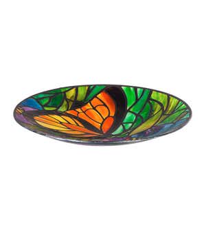 18" Art Nouveau Bird Bath, Butterfly