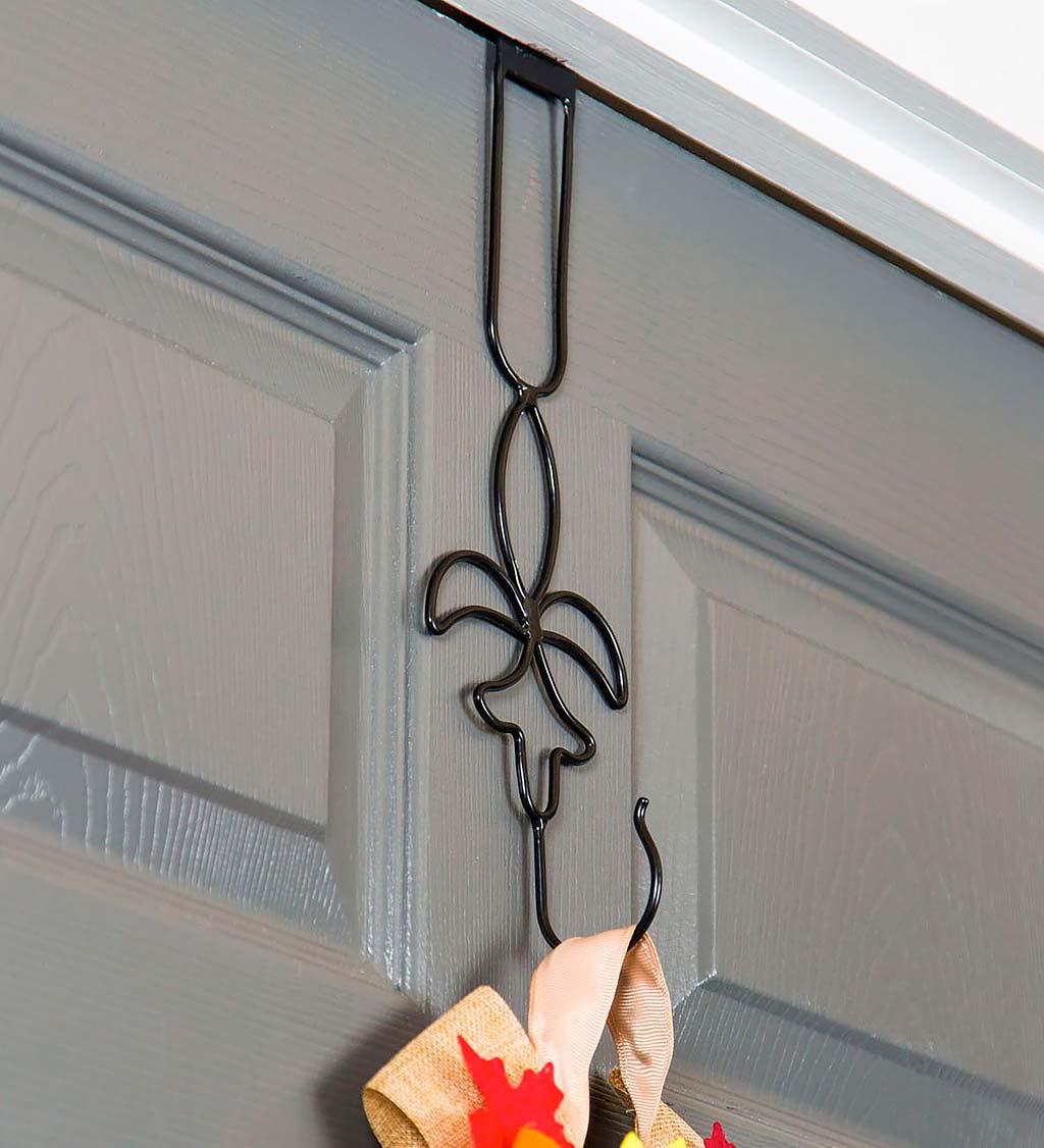 Fleur de Lis Over-the-Door Hanger with Hook
