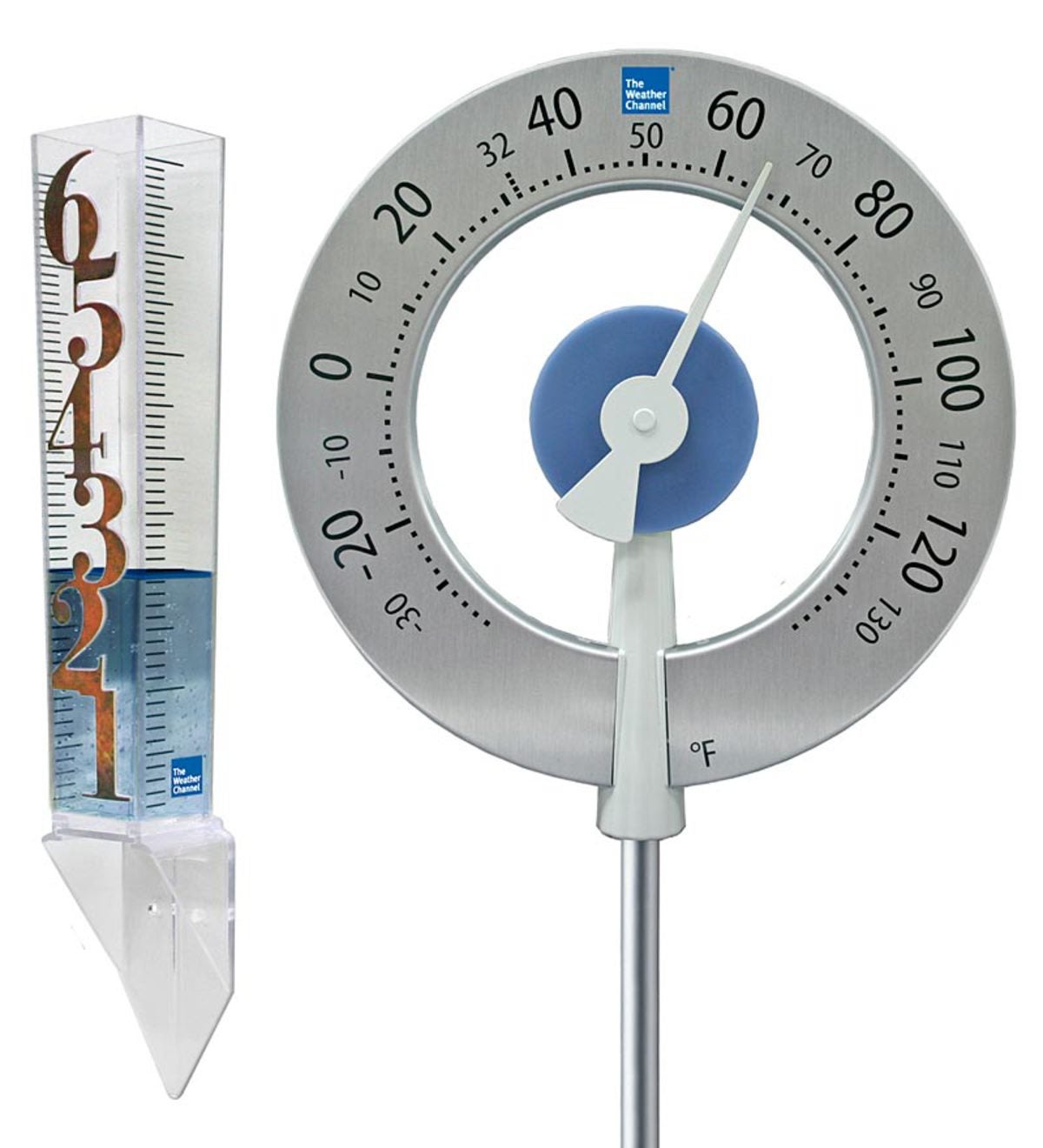 Analog Thermometer Outdoor Patio Garden Double Face Weather Gauge
