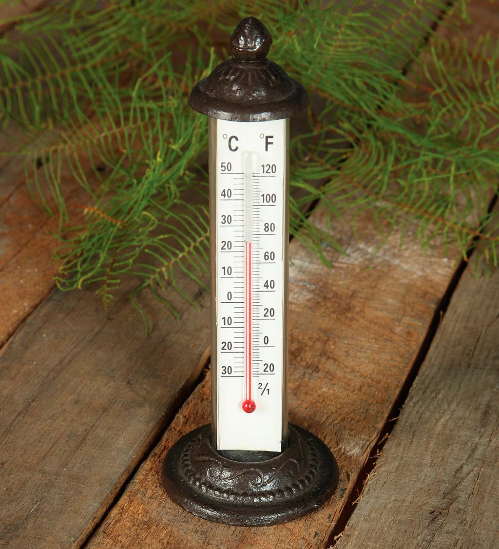 Metal Case Glass Tube Outdoor Temperature Gauge , Indoor Outdoor
