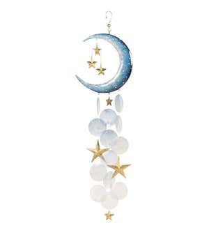 Rattan Moon Wind Chime With Natural Capiz Shells – Feblilac Store