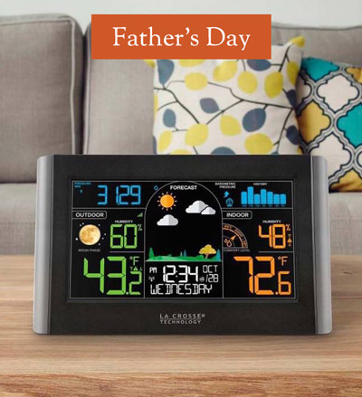 Image of All-in-One Wireless Weather Forecast Station with Color Display - Father's Day