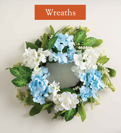 Image of Hydrangea Lavender Wreath. Wreaths