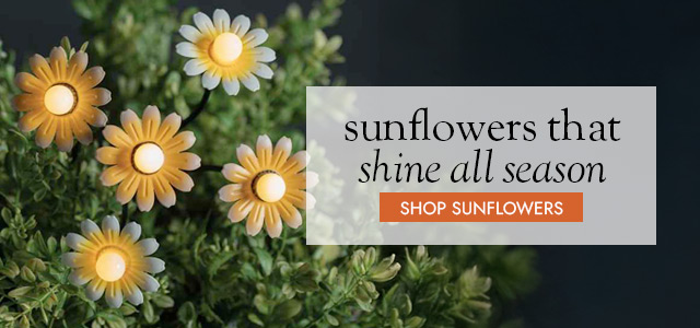 Image of Solar Stake Light Bouquet - Sunflower. sunflowers that shine all season. SHOP SUNFLOWERS