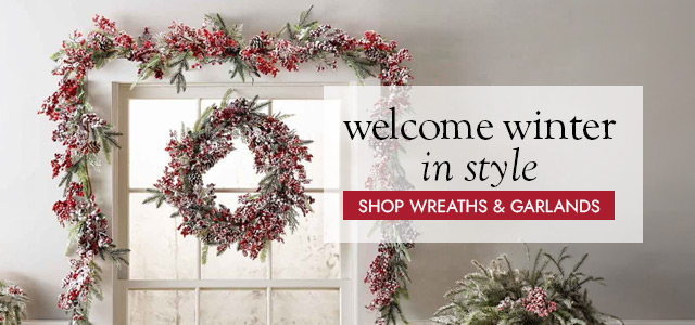 Image of Edinburg Wreath and Garland. welcome winter in style SHOP WREATHS & GARLANDS