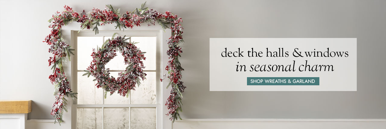 Image of Edinburg Wreath and Garland - Deck the halls & windows in seasonal charm SHOP HOLIDAY DECOR