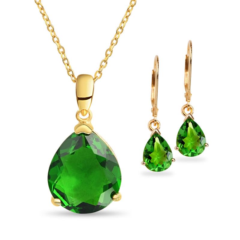 Helenite Necklace & Earring Set