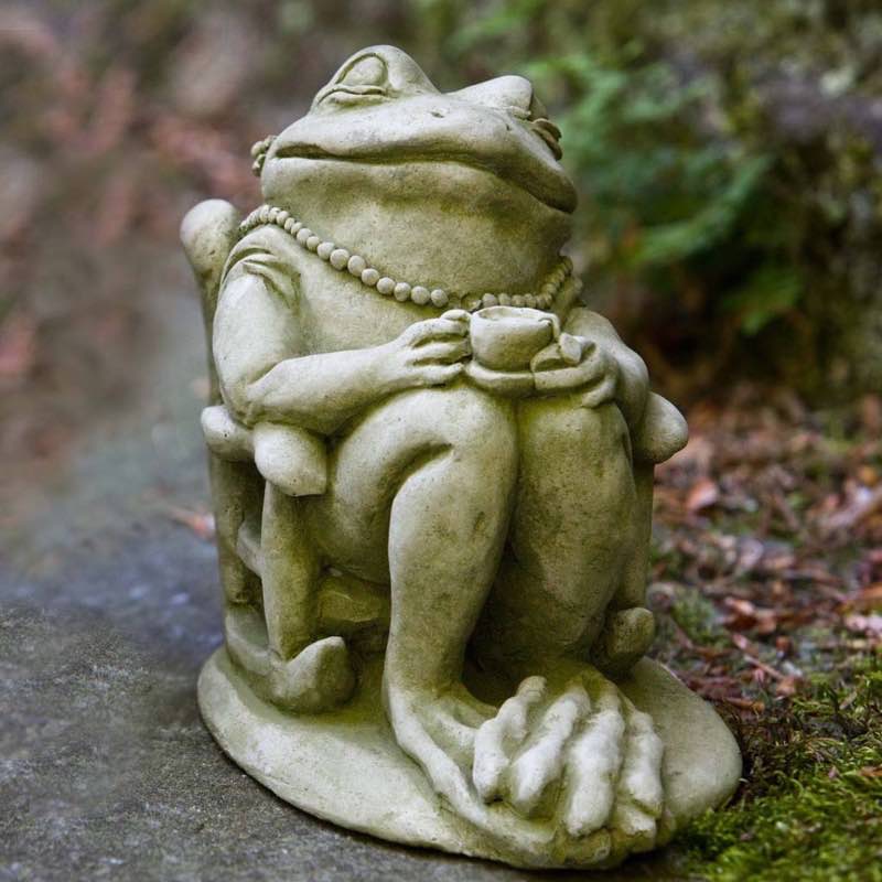 USA-Made Cast Stone Frog Garden Statues