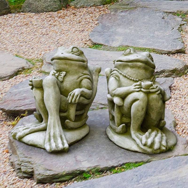 USA-Made Cast Stone Frog Garden Statues