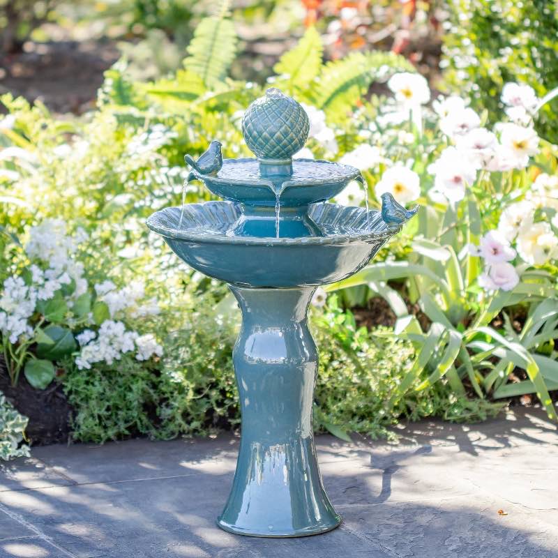 Three-Tiered Ceramic Fountain