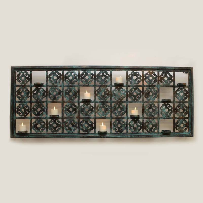 Aged Iron Votive Holder Wall Accent