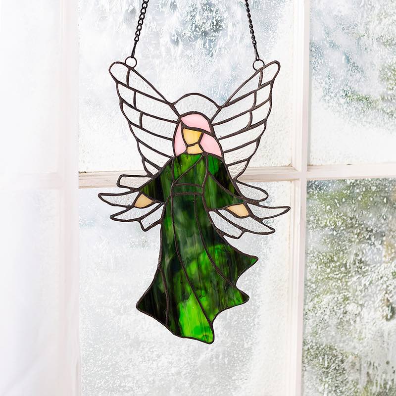 Stained Glass Angel (Green)