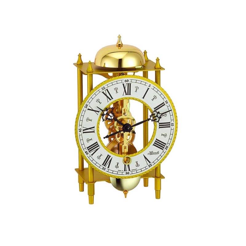 Hermle Golden Metal Tabletop Skeleton Clock