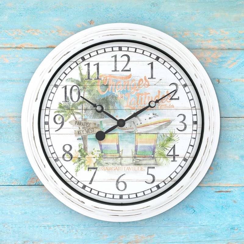 Margaritaville-Changes in Latitudes Indoor/Outdoor Analog Wall Clock