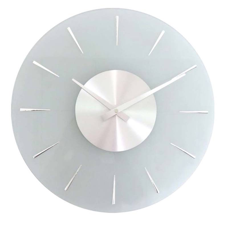 Hermle Finley Modern Design Glass and Aluminum Wall Clock