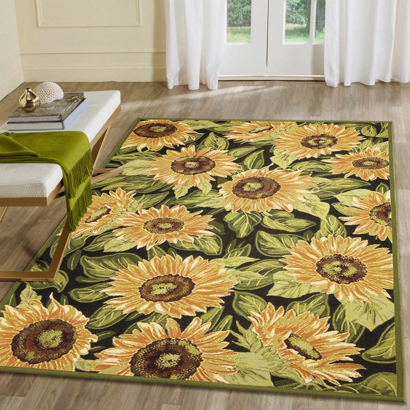 Sunflowers Rug 5'W x 7'L