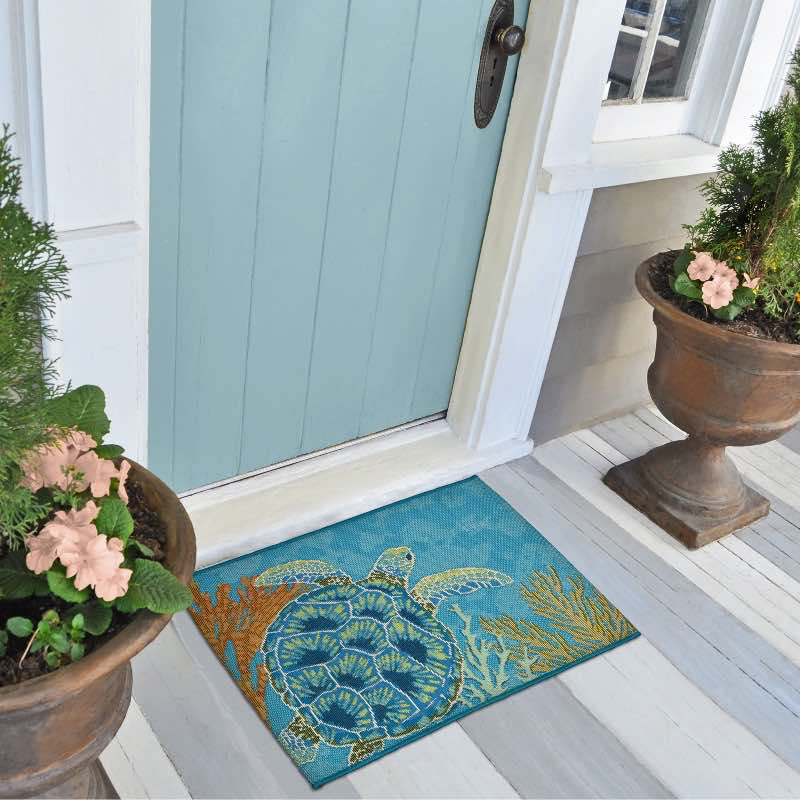 Sea Turtle Garden Rug