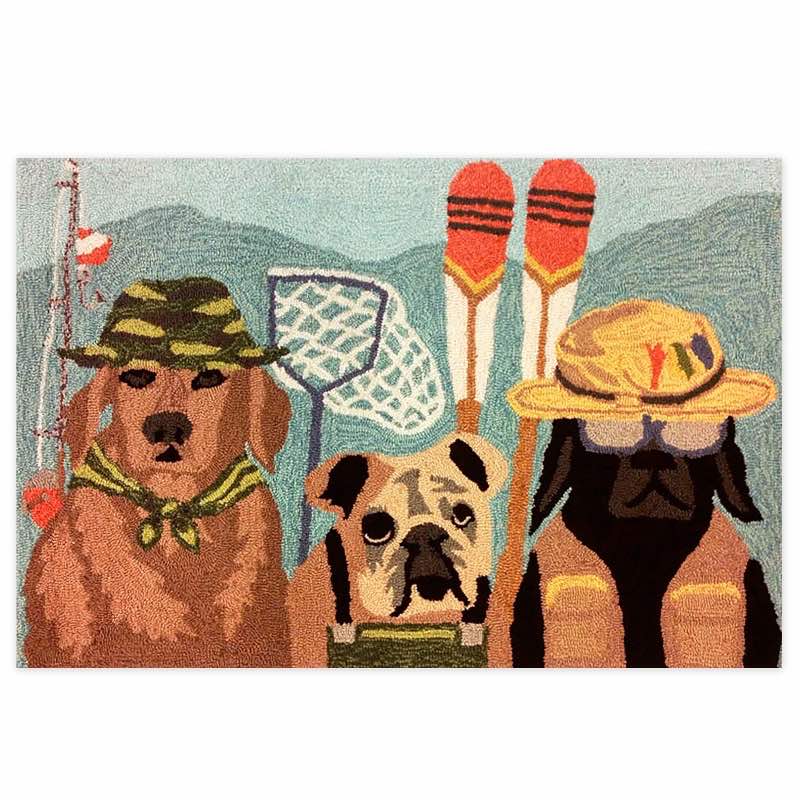 Fishing Dogs Rug, 30