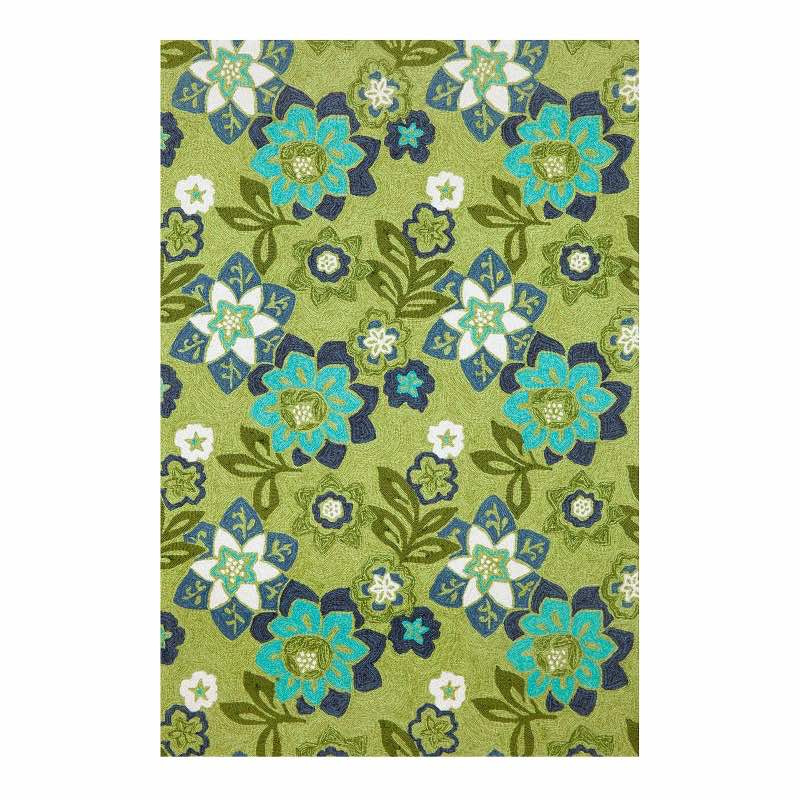 Blue and Green Floral Accent Rug, 42