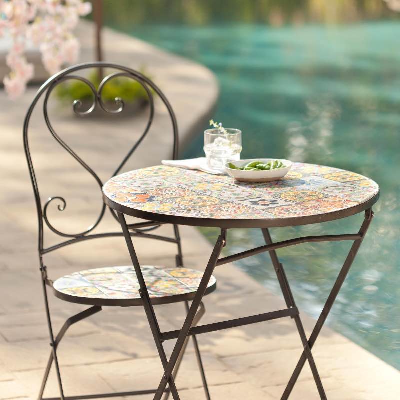 Mosaic Bistro Table and Chairs Set