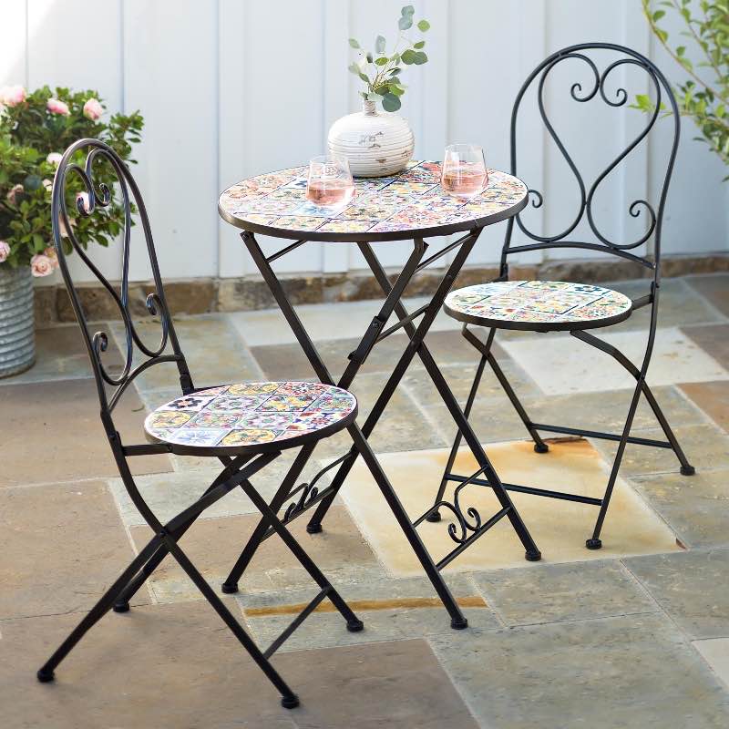 Mosaic Bistro Table and Chairs Set