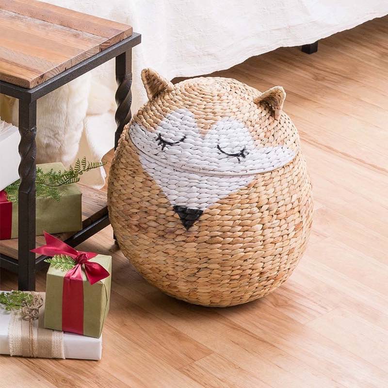 Woven Fox Storage Basket