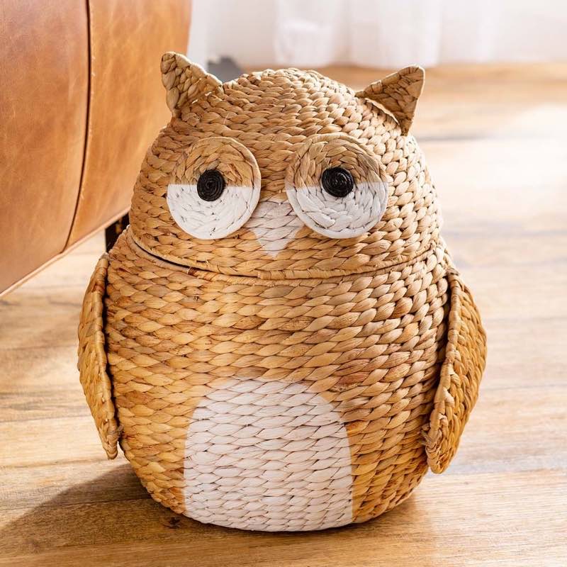 Woven Owl Storage Basket