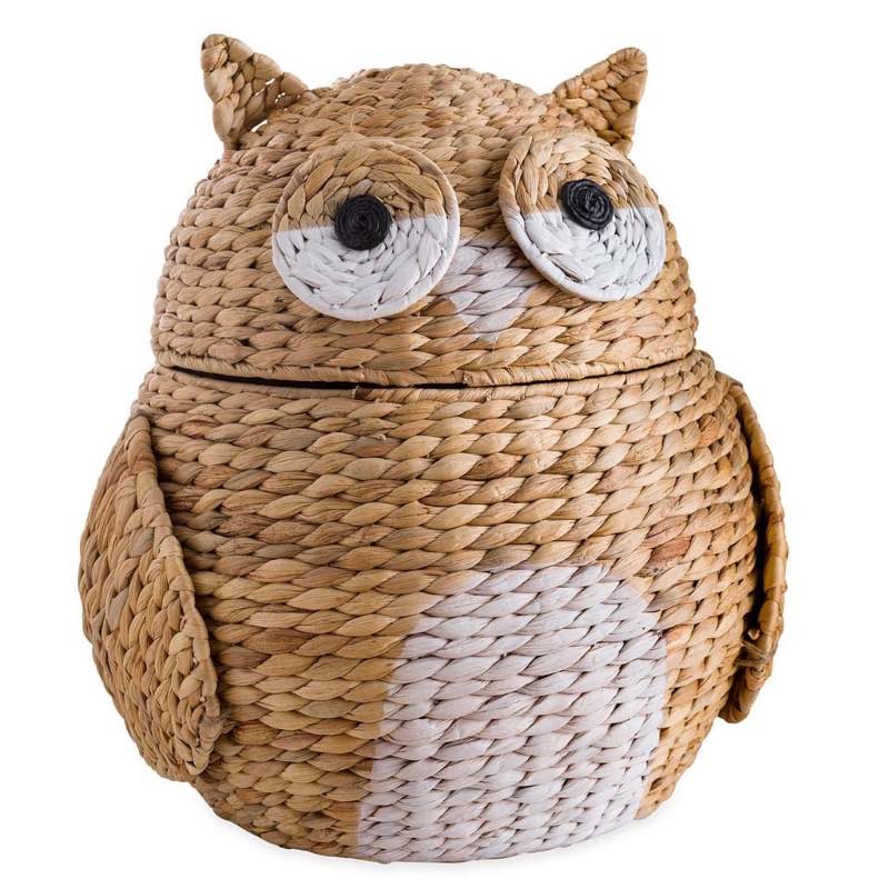 Woven Owl Storage Basket