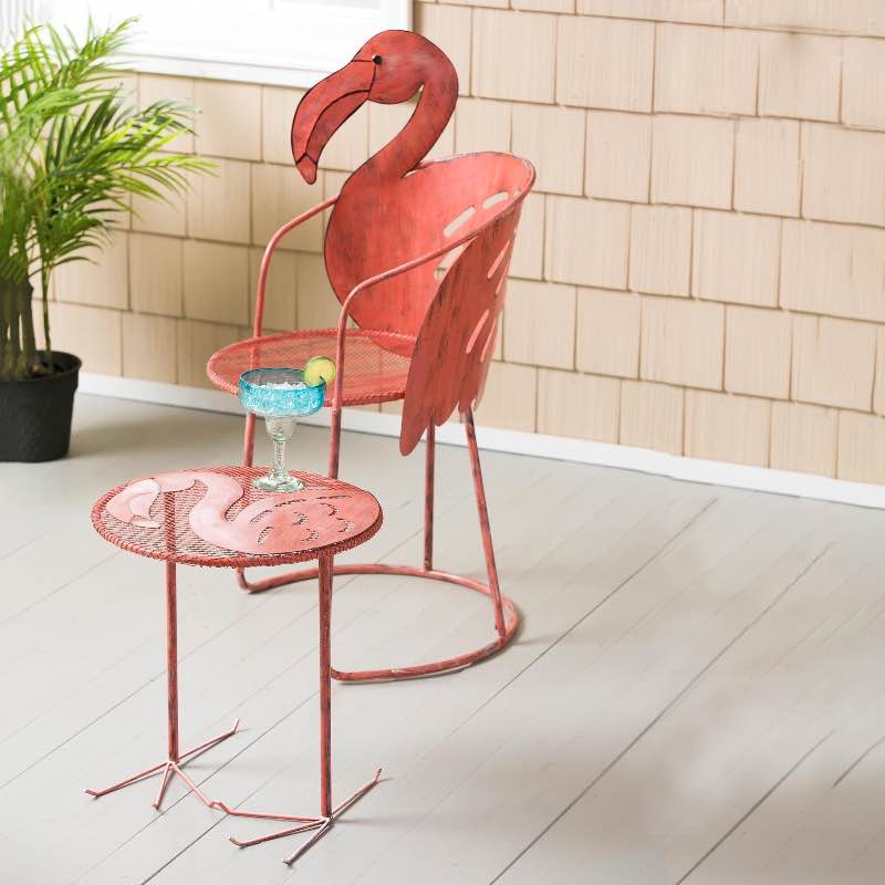 Flamingo Chair and Side Table Set