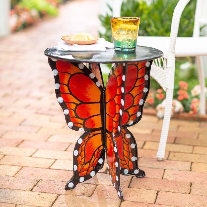 Metal Butterfly Side Table