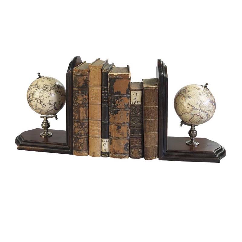 16th Century Reproduction Globe Bookends, Set of 2