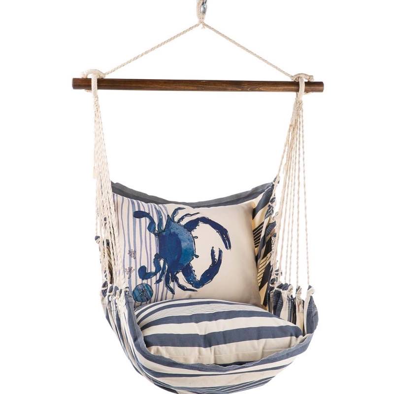 Blue & White Crab Hammock Swing