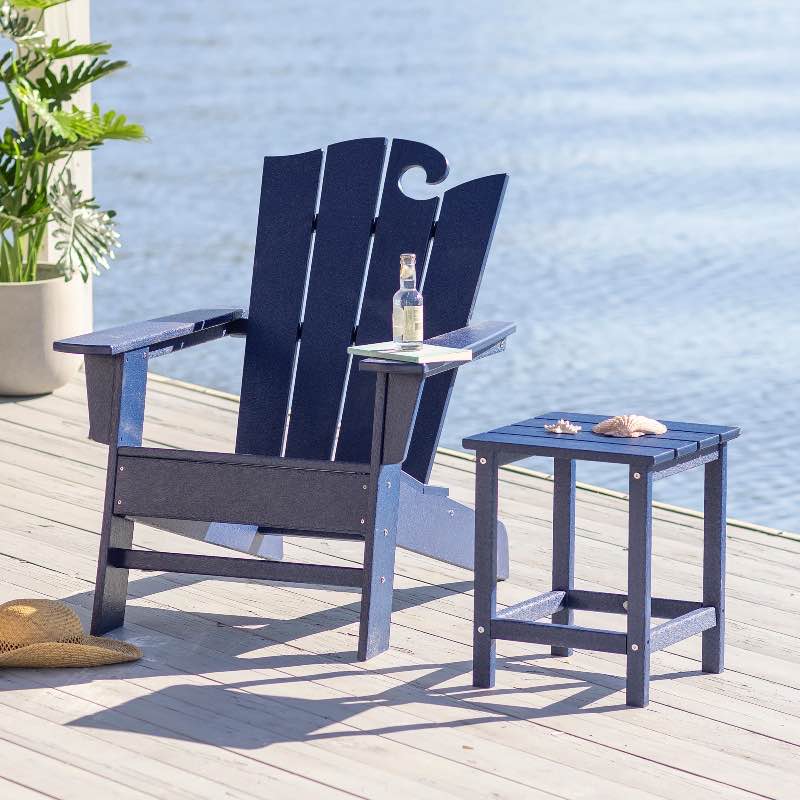 Polywood Adirondack Side Table - Black