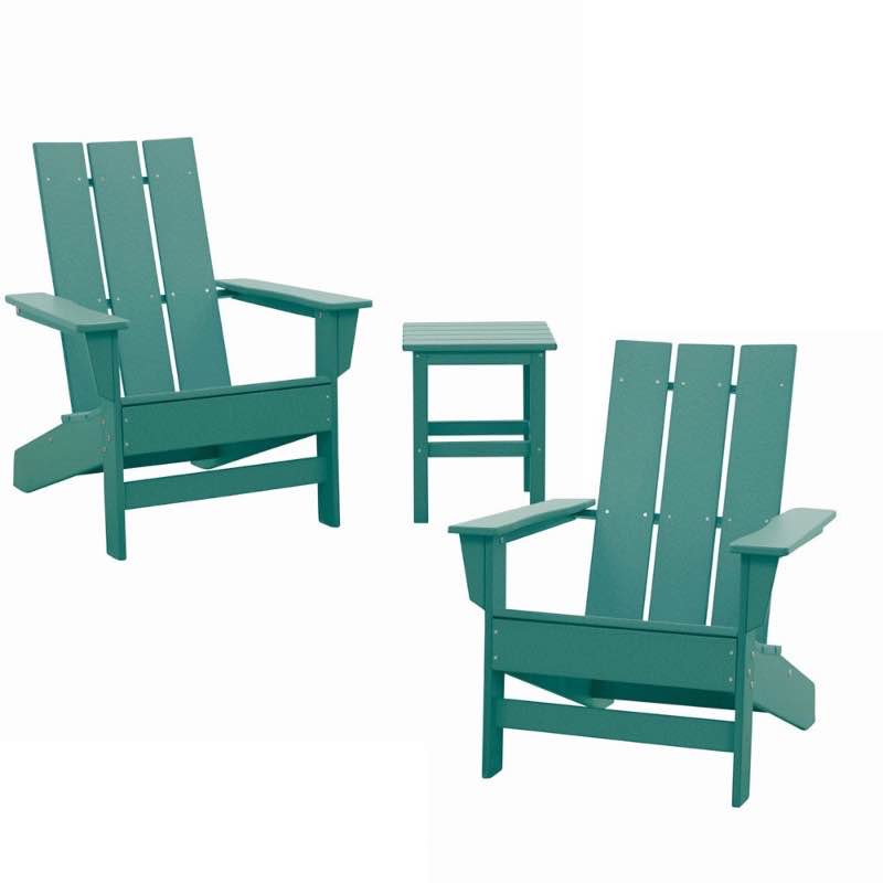 Outdoor Relaxation Adirondack Chair Set - Aruba