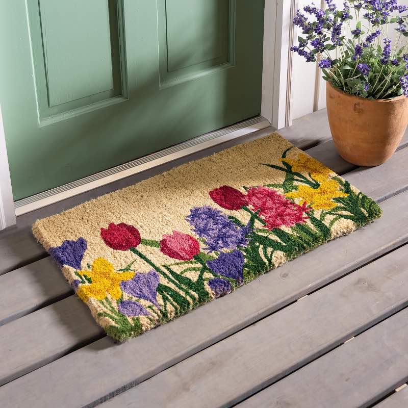 Spring Blooms Coir Doormat